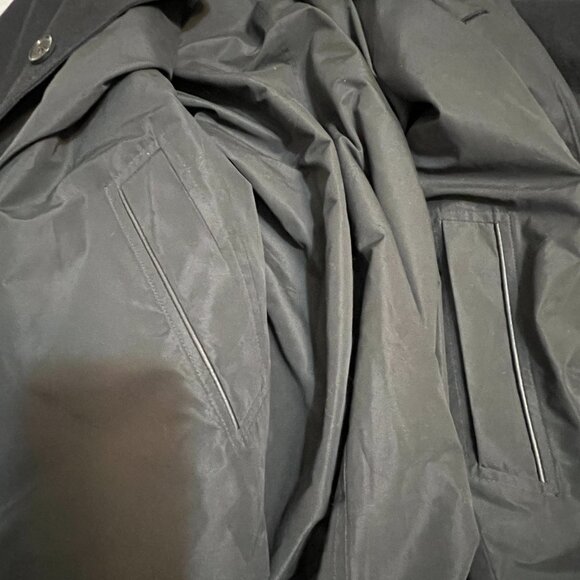 Cole Haan Signature Men’s Wool Blend Overcoat Black Classic Button Jacket Size L - Picture 9 of 10